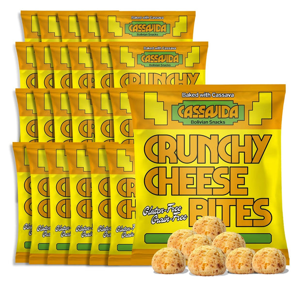Cassavida Gluten Free Cheese Snack Crunchy Cassava Cheese Bites, Classic Cheese Grain