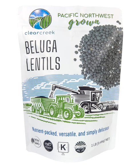 CLEAR CREEK Black Lentils | Caviar or Beluga Lentils | 1 lbs