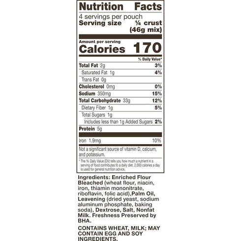12-inch 6.5 oz. Betty Crocker Pizza Crust Mix, Makes One Crust