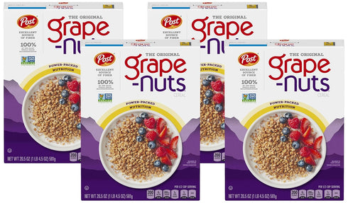 Post Grape Nuts Original Breakfast Cereal, Crunchy Whole Grain Wheat and Barley Cereal,