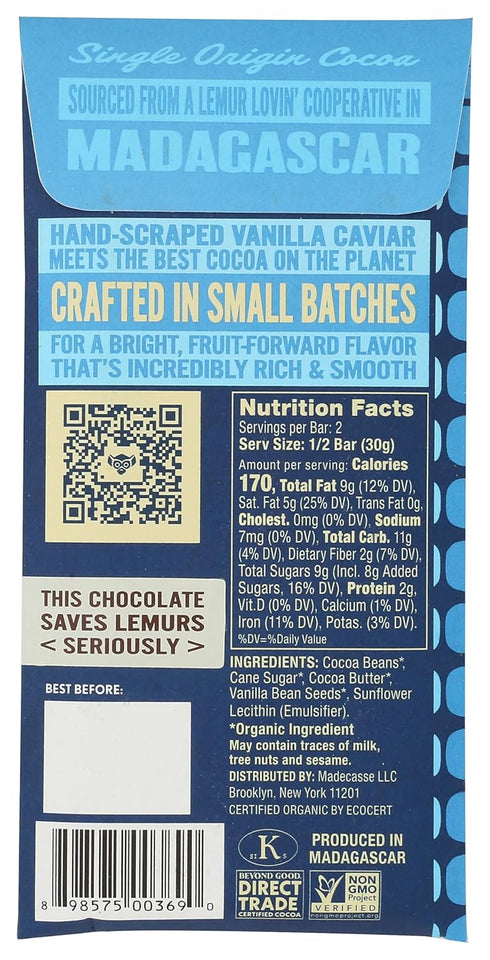 72% 2.12 Beyond Good Organic Vanilla Bean Microbatch Chocolate Bar, Ounce