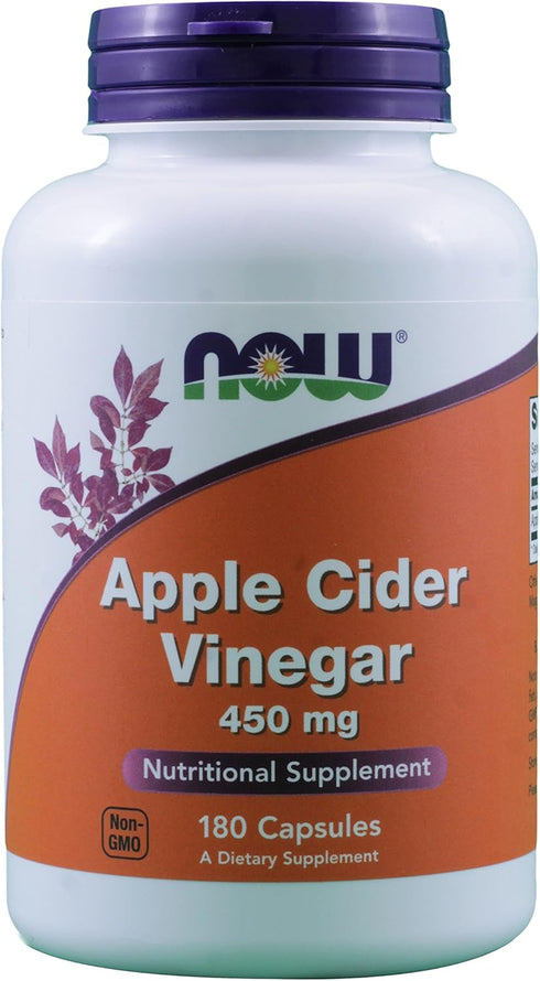 Now Foods Apple Cider Vinegar 450mg, 180 Count, Pack of 2