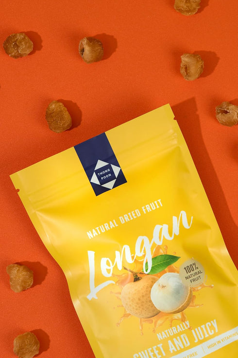 21 OZ (600g) (Pack 6) Natural Dried Longan Naturally Sweet & Juicy, Premium Thai Fruit, Gluten-Free, Vegan, High