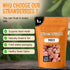 1 LB Packed Oh! Nuts Dried Strawberries - - Sweetened Dried Fruit - Dehydrated Fruit Bites - in New York Zip-Seal Bag