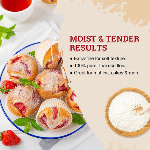 52USA 1 16 (Pack 1), 1 Thai Rice Flour Pound, Ounce of Rice Flour for Baking or Cooking, Product of THAILAND, All