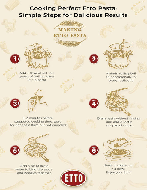 4 (4 Etto Pasta- Organic Trombe Pasta- Single Ingredient- Non-GMO Pasta- Vegan, Vegetarian, Organic Pasta.