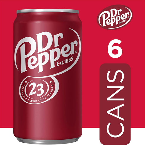 7.5 OZ, 6 DR PEPPER - MINI CANS, PK