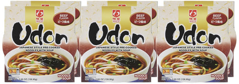 5.6 (Pack 6) Myojo Bowl Flavored Udon Noodles, Beef, Ounce