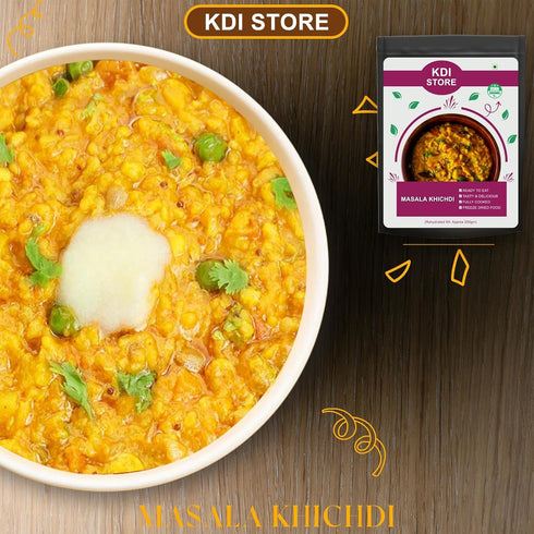 Store 85g KDI Masala Khichdi, Ready to Eat Indian Spiced Rice, USDA Organic, Freeze Dried Food, Fully Cooked