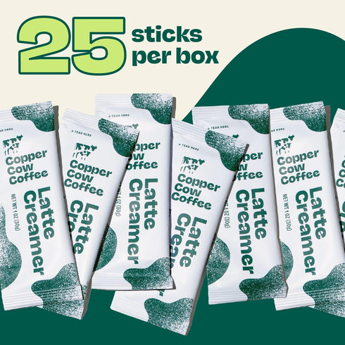 (25 pack) Packets Copper Cow Coffee Sweetened Condensed Milk Coffee Creamer Singles | Vietnamese Inspired Coffee