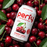12-Pack PERFY Caffeine Free Cherry Cola Soda | Made With Real Juice Low Sugar Nootropic Drink with L-Theanine +