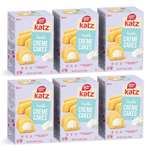 Katz Gluten Free Vanilla Creme Cakes. Snack Cake, Free of Dairy, Soy,