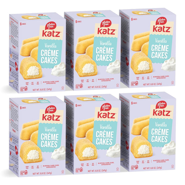 Katz Gluten Free Vanilla Creme Cakes. Snack Cake, Free of Dairy, Soy,