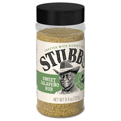 Stubb's Sweet Jalapeño Rub, 11.4 oz - Flavorful Spice Blend for Grilling and Cooking