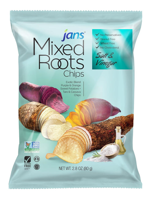 Mixed Roots Chips - All Natural Vegetable Chips, Salt & Vinegar, 2.8 oz