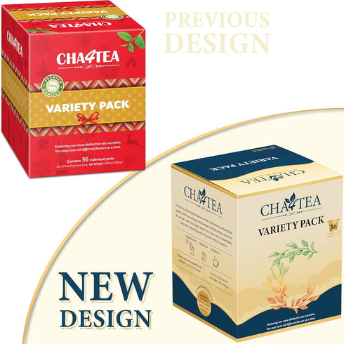 Cha4TEA 36-Count 6 Pack Flavors Variety Tea for Keurig K-Cup Brewers, Including Green, Black, Jasmine, Earl Grey