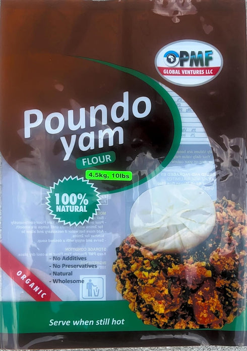 pmf global ventures llc Poundo Yam Flour, 100% Natural, 4.5kg/10lbs