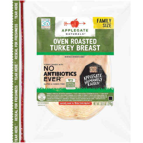 Applegate , Natural Oven Roasted Turkey Breast Family Size, 10.5oz