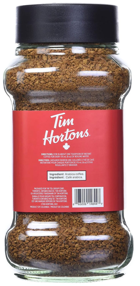100% 300g Tim Hortons Medium Roast Instant Coffee, Colombian, Jar