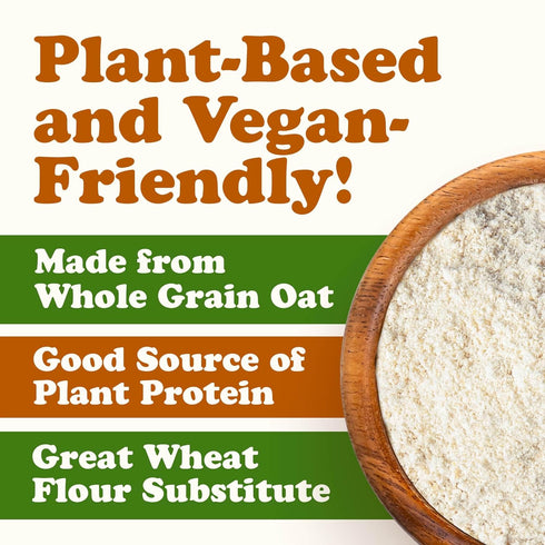 8 Food to Live Gluten-Free Organic Oat Flour, Pounds - Stone Ground from Whole Grain Oat Berries, Great for Baking