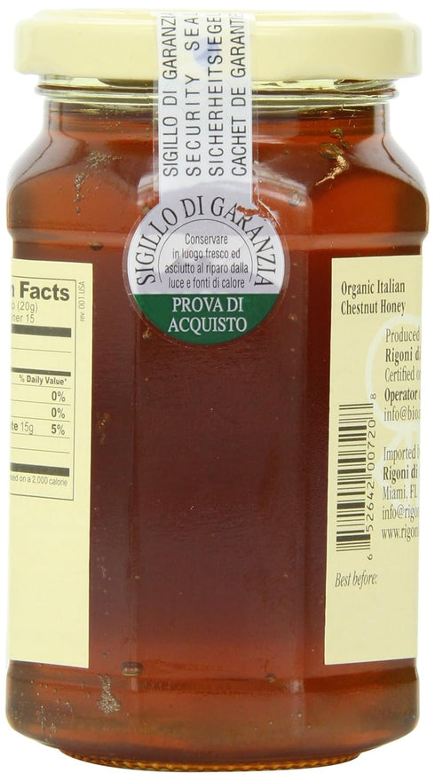 Mielbio 10.58oz (Pack 1) Rigoni di Asiago Organic Italian Raw Chestnut Honey