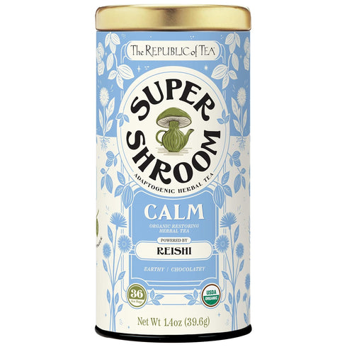 The Republic of Tea SuperShroom Calm Reishi Herbal Tea, Organic Rooibos, Cocoa