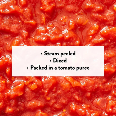 28 Packed DeLallo San Marzano Style Diced Tomatoes, Ounce Can, Italian Plum Tomatoes in Light Puree, Product of Italy