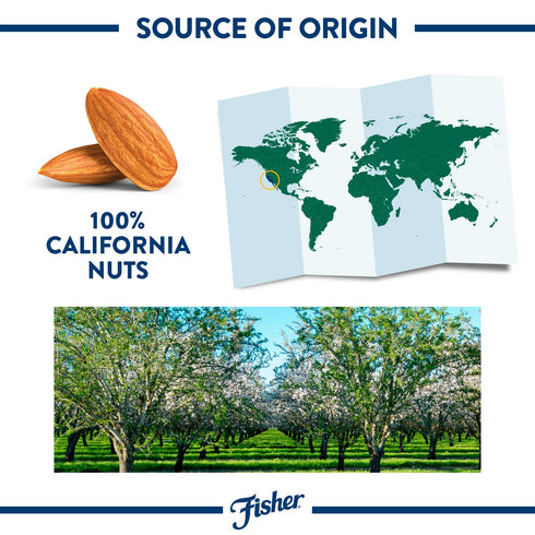 24oz Fisher Chef's Naturals Unsalted Sliced Almonds Resealable Bag, Raw Nuts Perfect for Cooking, Baking & Snacking