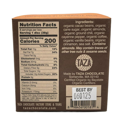 Taza Chocolate Organic Mexicano Disc Variety Pack, 1.35 Ounce (8 Count), Vegan