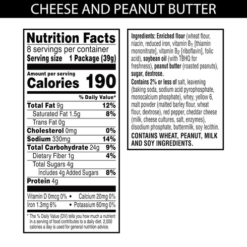 (12 96 Packs) Austin Sandwich Crackers, Single Serve Snack Crackers, Office and Kids Snacks, Peanut Butter on Cheese