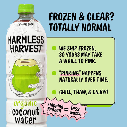 Harmless 10 Oz, 12 Pack Harvest Organic Coconut Water Fl Original Coconut Water No Sugar Added, No Added Flavor Only