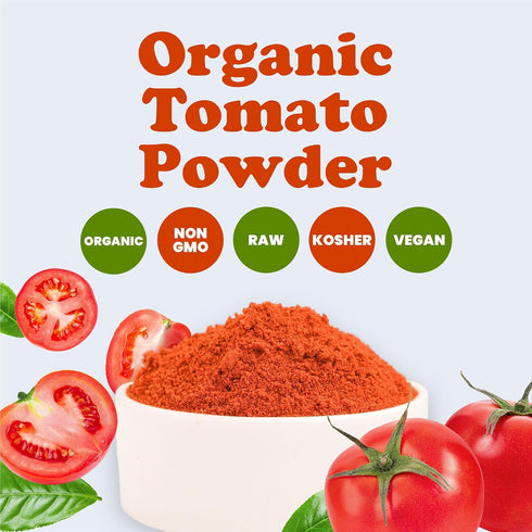 10 Food to Live Organic Tomato Powder, Ounces Sun-Dried, No Salt Added. Rich Tomato Flavor for Cooking, Sauces, Soups
