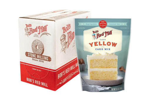 Bob's Red Mill Signature Classic Yellow Cake Mix - 15.5 Ounce Bag (Pack of 4), Non-GMO, Homemade Taste