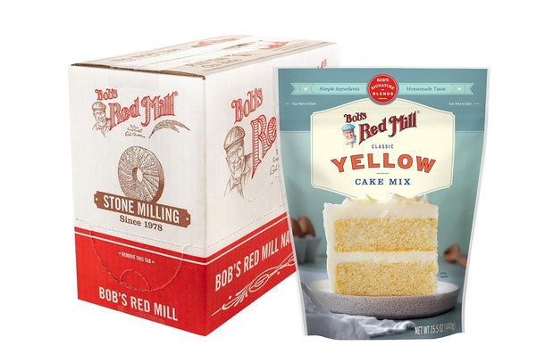 Bob's Red Mill Signature Classic Yellow Cake Mix - 15.5 Ounce Bag (Pack of 4), Non-GMO, Homemade Taste