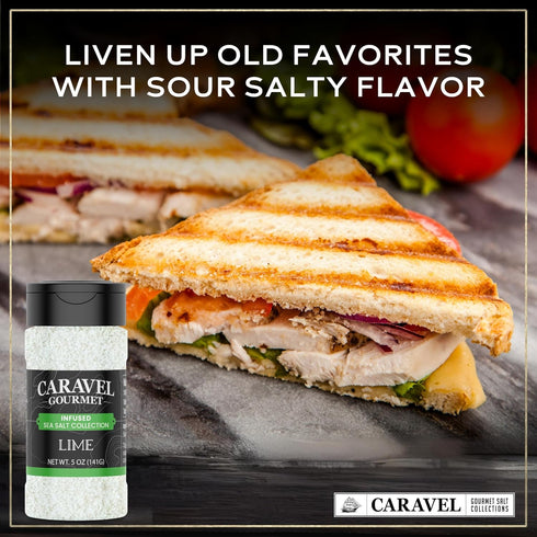 Rimming 5 oz Lime Salt for Seasoning, Grilling and Pure and Mineral-Rich Flavored Salt with Saltiness and Citrusy