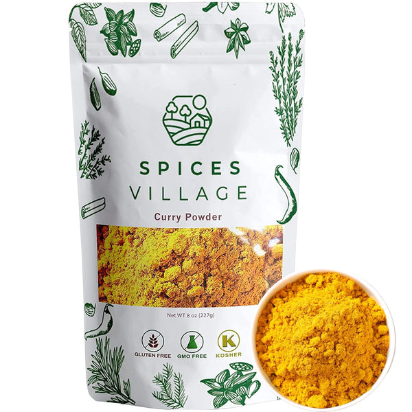 SPICES VILLAGE Curry Powder, Curry Spice for Cooking, 8 oz, Natural Medium