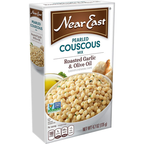 Fanser 4.7oz Near East Pearled Couscous, Roasted Garlic & Olive Oil, Box