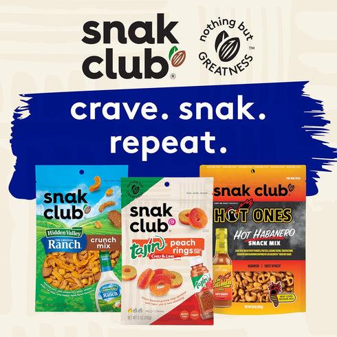 14 oz Snak Club Yogurt Trail Mix with Raisins, Peanuts, Dried Dates, Yogurt Chips, Cashews, and Almonds, Gluten-Free