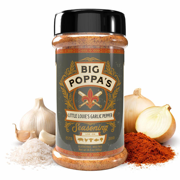 Big Poppas Little Louies Garlic Pepper Seasoning Prize-Winning All Purpose Garlic Salt