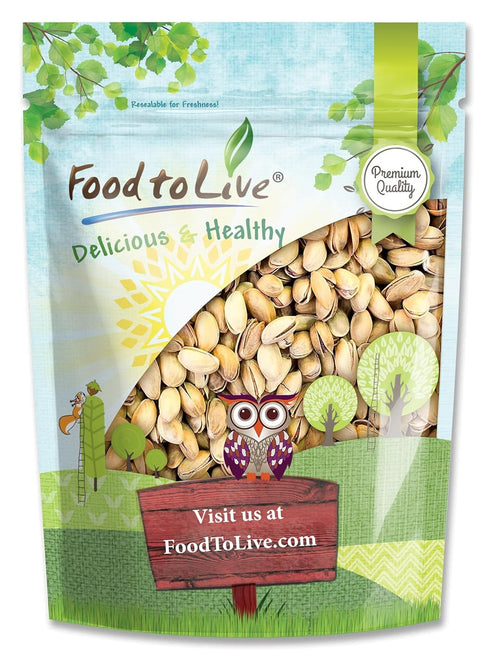 Food to Live Pistachios, Roasted and Salted, 8 Ounces California Dry Roasted