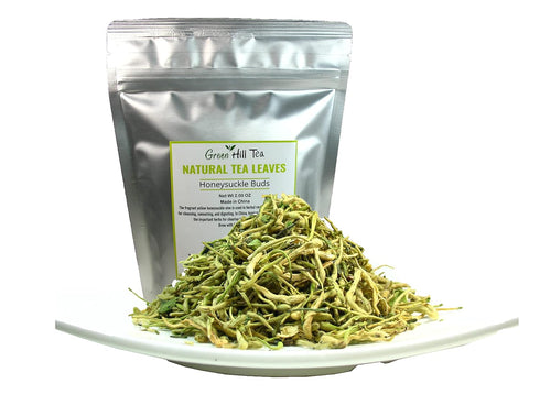 2 OZ (56grams), 100% Greenhilltea traditional health herbs Honey suckle dried herbal tea honeysuckle buds, Natural