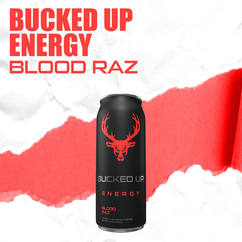 300mg (12 Bucked Up Energy Drink (Blood Raz) CT)