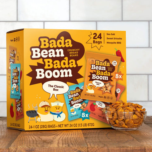 110 Packs, Pack, 1 (Pack 24) Bada Bean Bada Boom Plant-Based Protein, Gluten Free, Vegan, Crunchy Roasted Broad (Fava)