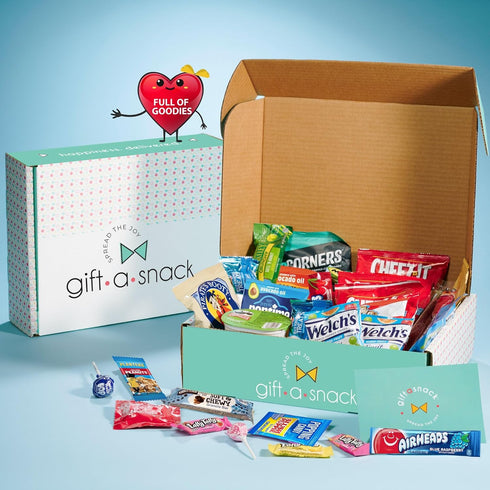 Package (50 Count) Gift A Snack - Easter Treats, Healthy Snack Box Care + Greeting Card Birthday Treats Gift Basket