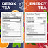 Set 25 Total Tea Detox Tea & Energy - Day Detox - Herbal SIim Tea with Chamomile - Hibiscus Tea and Ginger Root