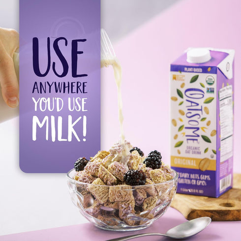 1-Liter 33.8 Oz (Pack 1) Oatsome Organic Oat Milk, Carton, Regular, Fl