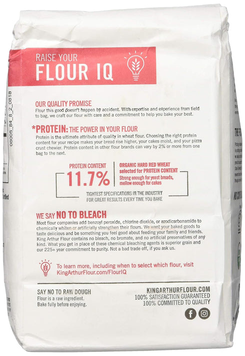 2 Lb, (Pack 12) King Arthur Flour Org All-Purpose Flour