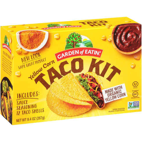 12 9.4 Oz Garden of Eatin', Yellow Corn Taco Shells, Dinner Kit, Taco Shells