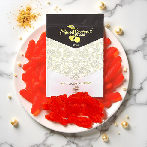 Gummy 1 SweetGourmet Red Lobsters Chewy Candy, Raspberry Flavor, Halal, Pound