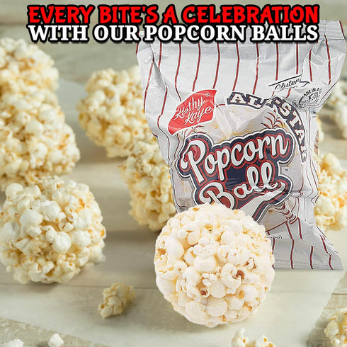 Pack 18 Packs Fun Express Popcorn Balls Individually Wrapped Holiday Snacks - Christmas Popcorn Bulk of | Sweet & Salty